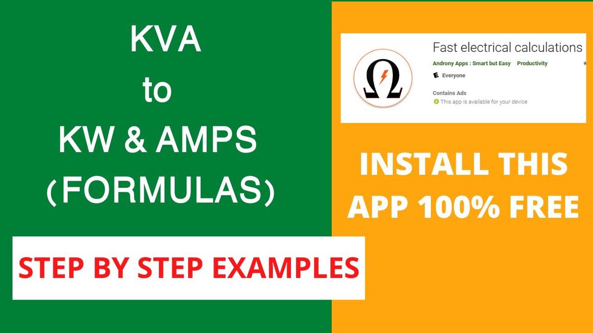 How to Convert KVA to KW How to Convert KVA to AMPS Step By Step