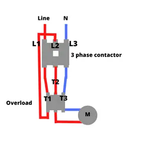 using 3 phase contactor as a single phase