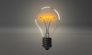 Electrical energy converts to lighting