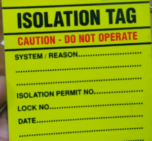 Electrical isolation tag2