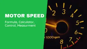 Electric Motor Speed Control, Formula And  Calculator